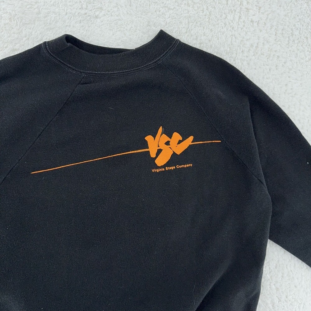 vtg 80s VIRGINIA STAGE COMPANY 2-SIDED CREWNECK SWEATSHIRT‎ SMALL/MEDIUM theater